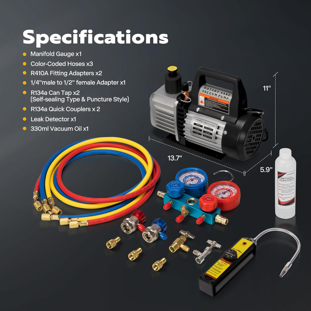 VIVOHOME portable HVAC kit with carry bag for on-site service