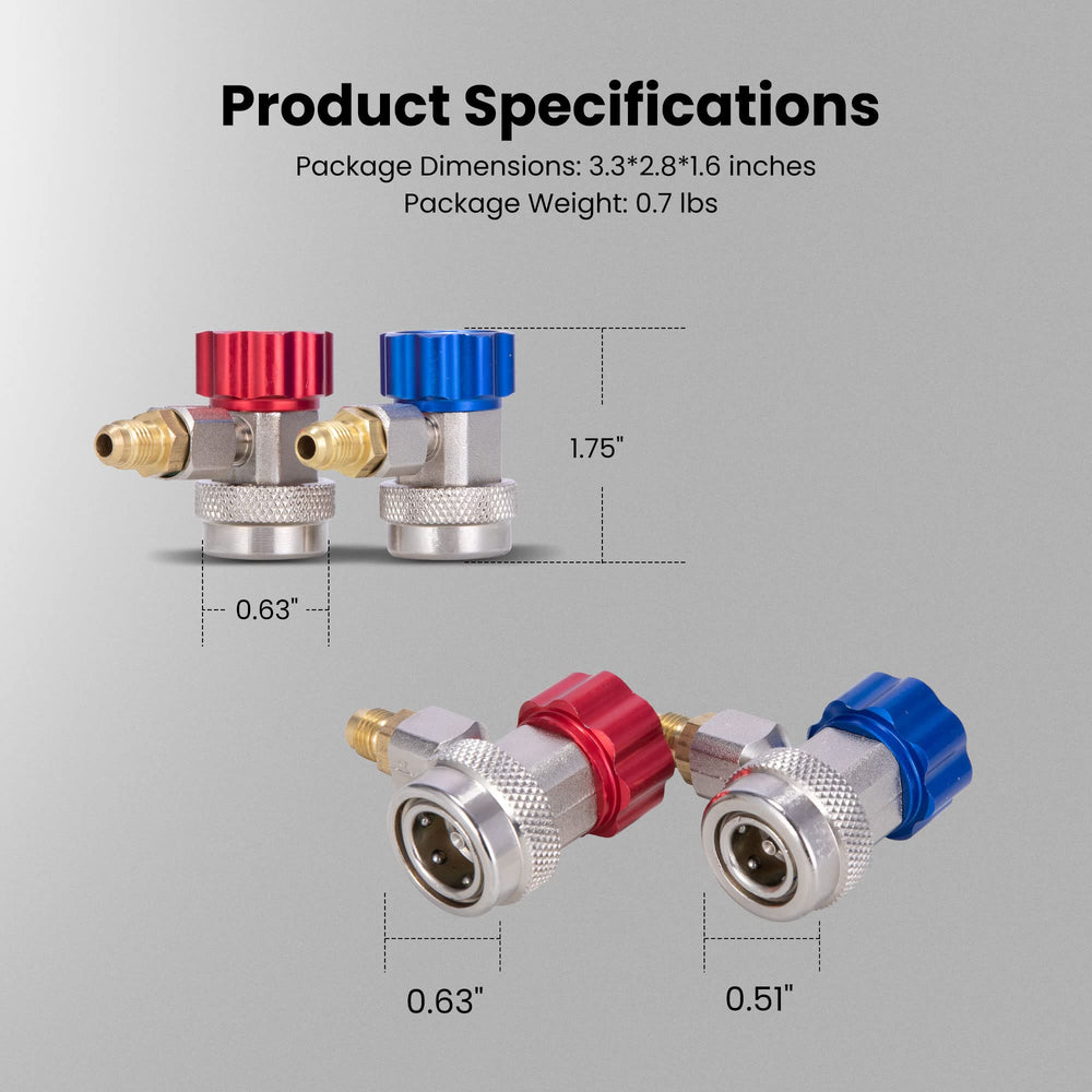 VIVOHOME refrigerant quick coupler kit supports charging and diagnostic checks across vehicles.