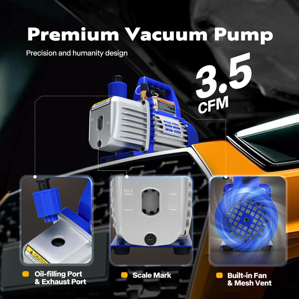 VIVOHOME vacuum pump with oil sight glass for monitoring