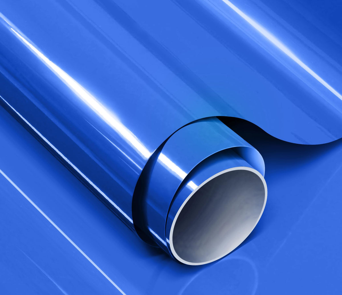 VViViD ColorFusion PPF gloss shark blue on a car panel for durable protection
