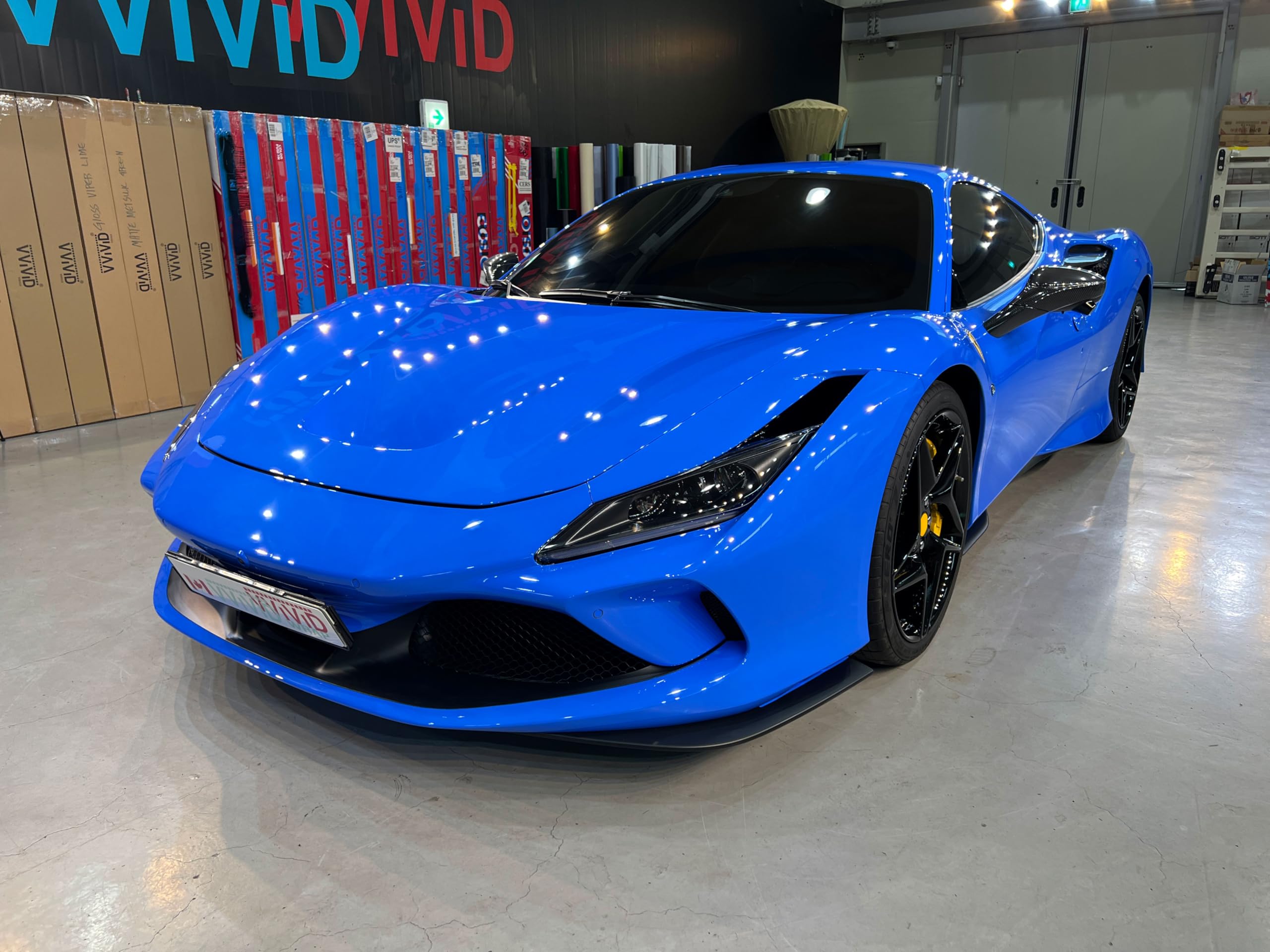 VViViD ColorFusion PPF self-healing film activated by heat on a scratch