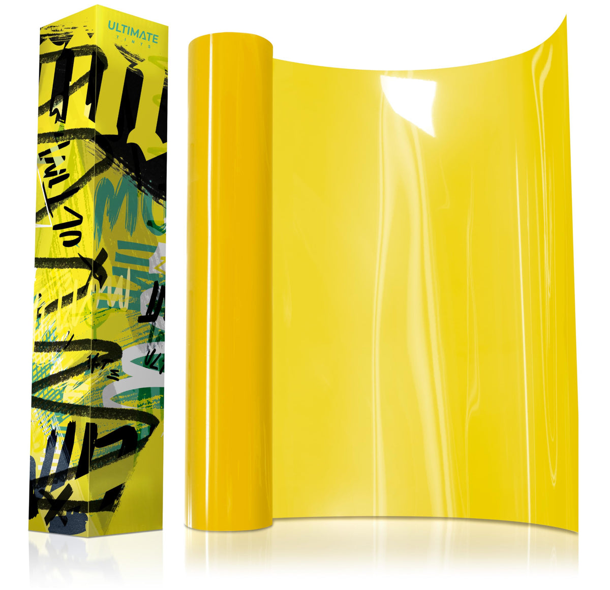 VViViD yellow headlight tint wrap enhances gloss and visibility for a sporty look.