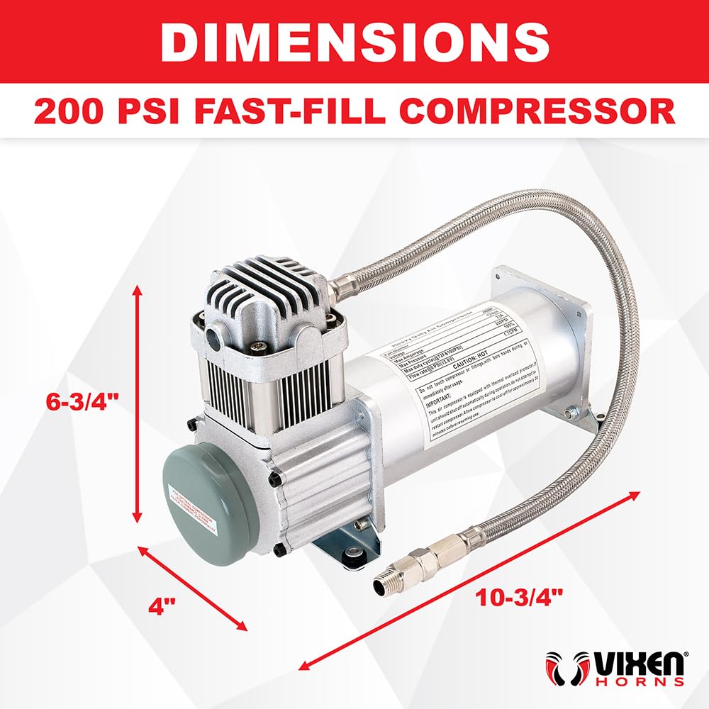 Vixen Horns onboard compressor hose assembly enabling reliable air line operation