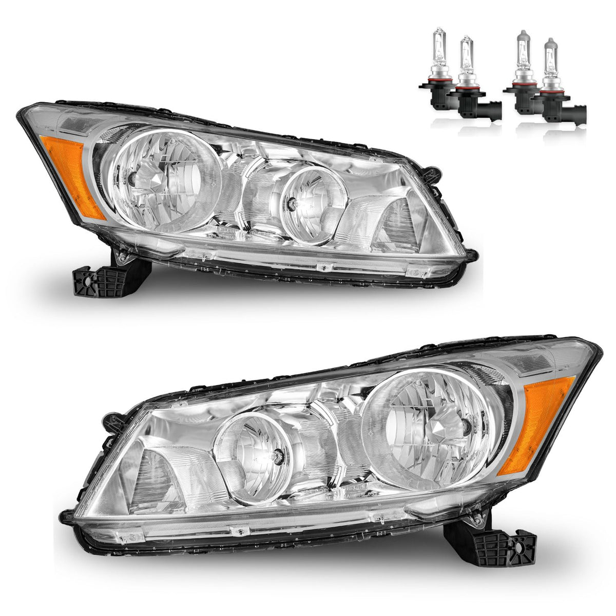 Vizotae headlights front view for Honda Accord, enhanced visibility at night.