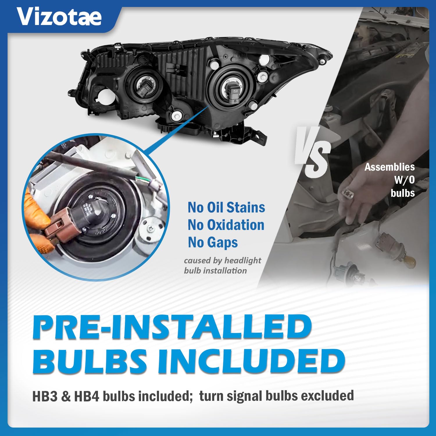 Vizotae weatherproof seal safeguards headlights against moisture and dust