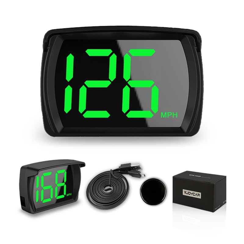 VJOYCAR GPS speedometer digital readout provides road speed without engine wiring