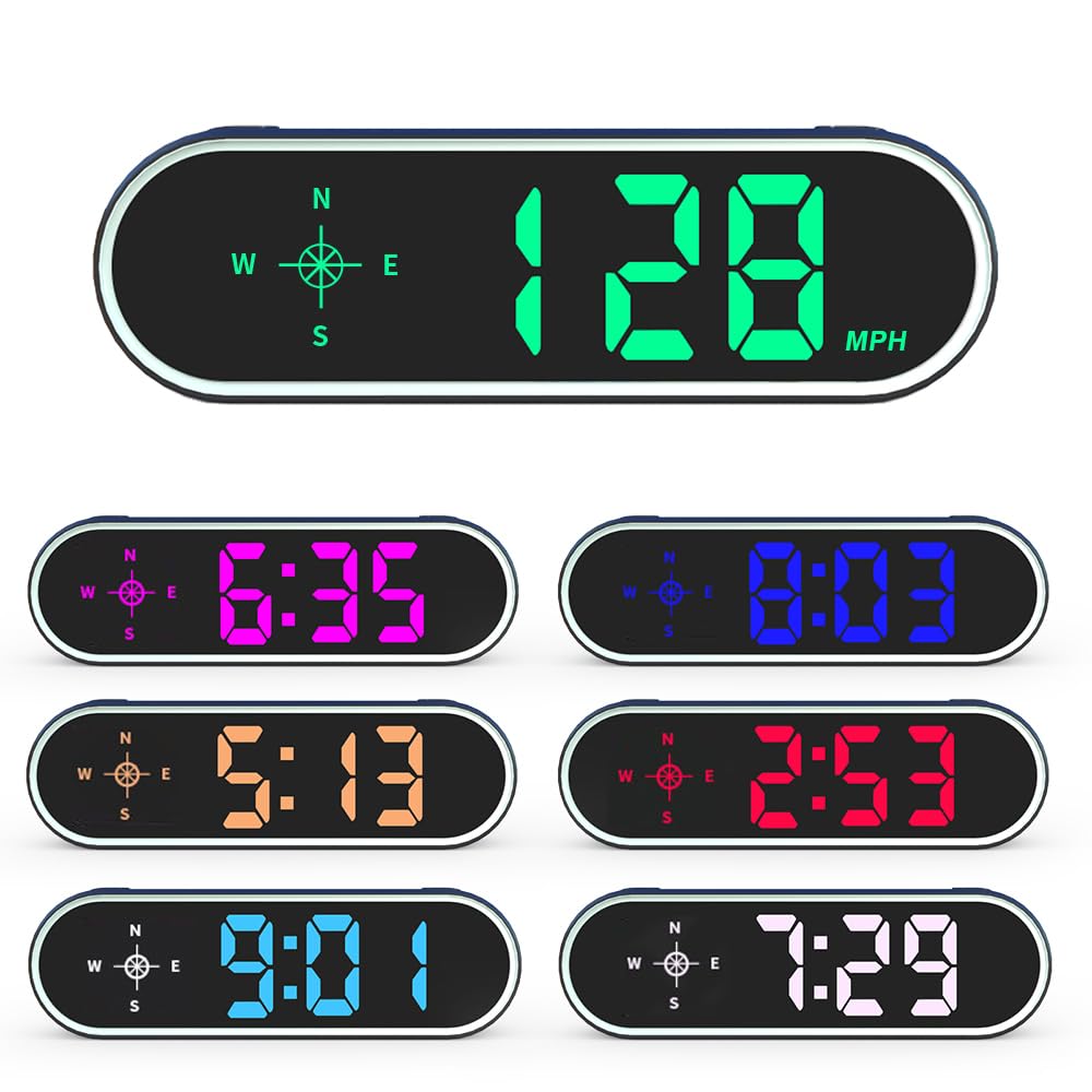 VJOYCAR HUD speedometer front view shows MPH and KM/H for accurate speed awareness.