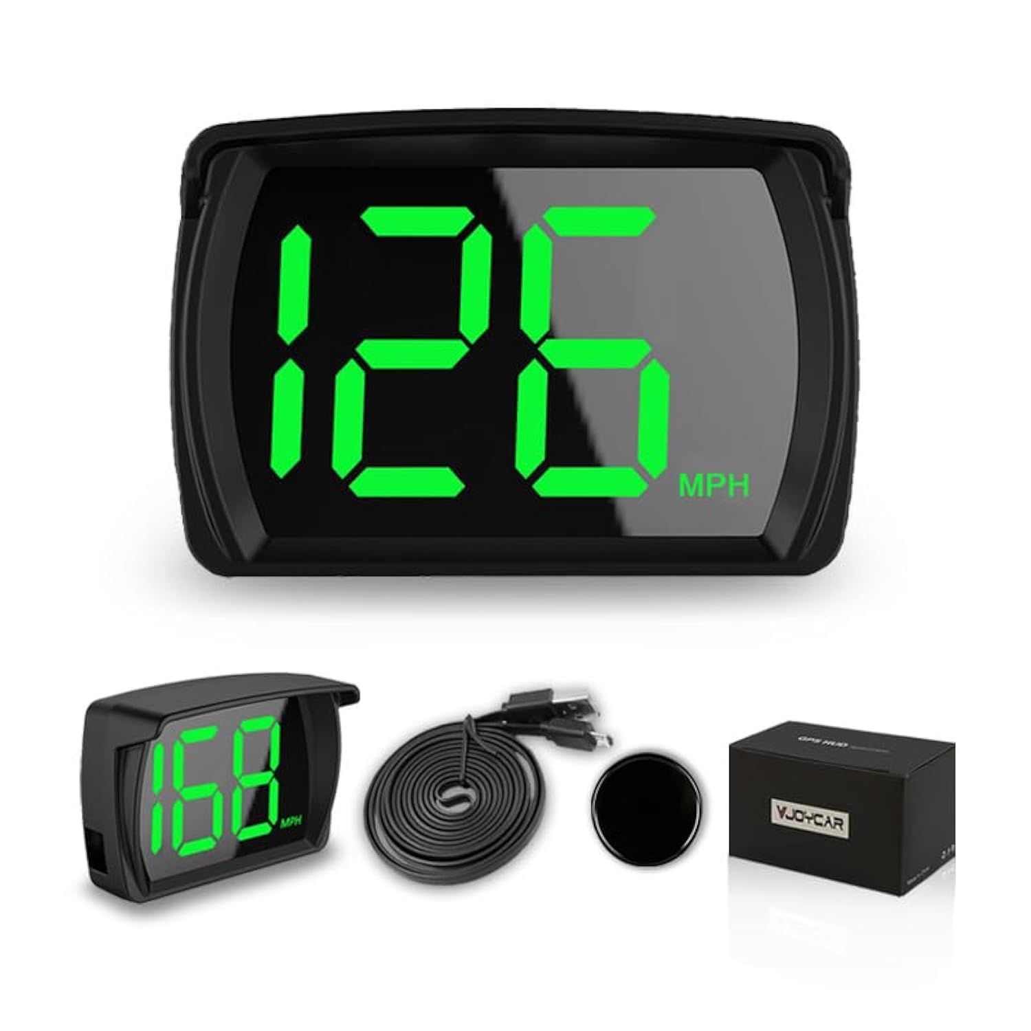 VJOYCAR speedometer HUD display front view shows real-time speed at a glance