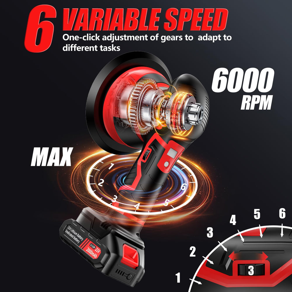 Vkdemer dual 21V battery system enables portable, cord-free detailing sessions.