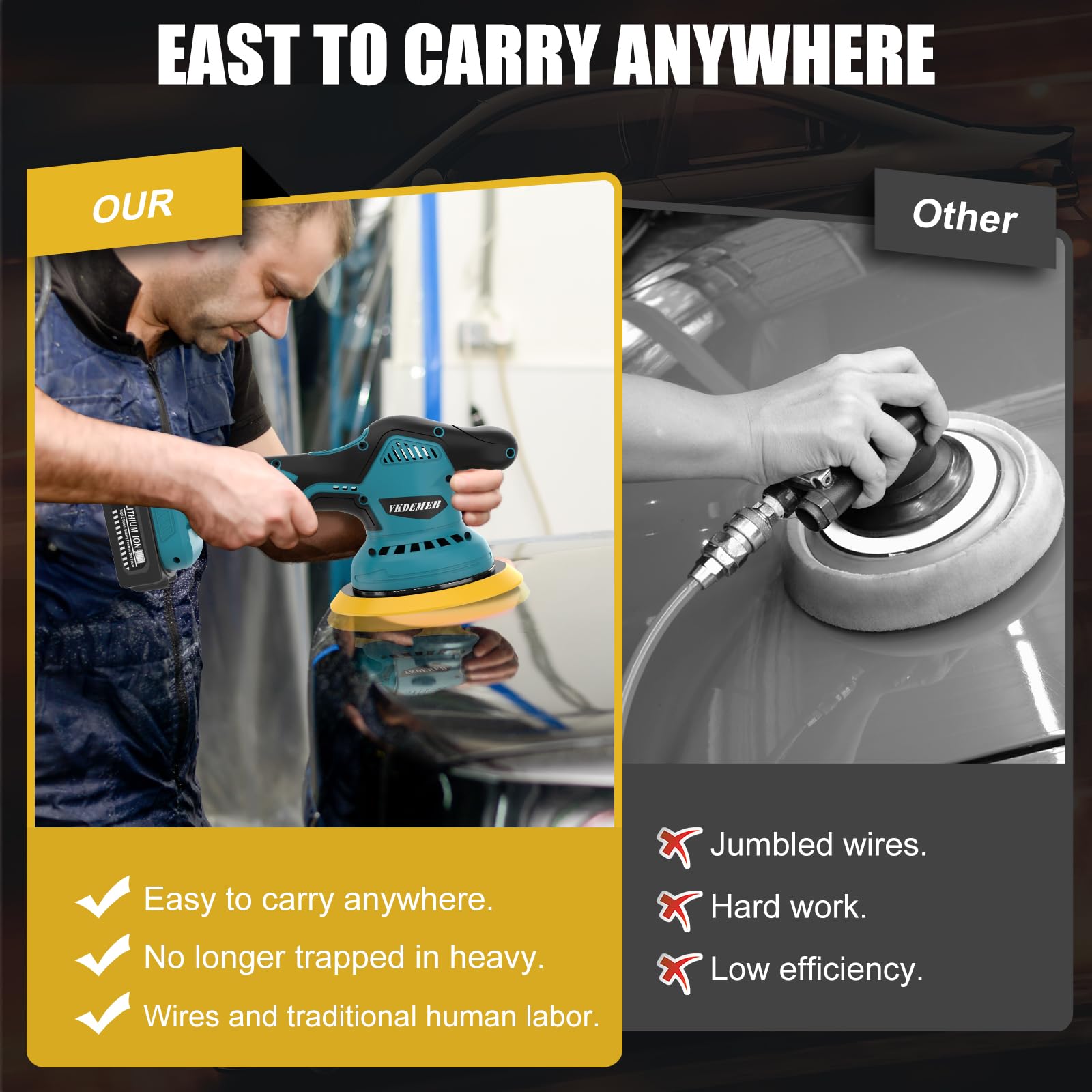 Vkdemer polishing bonnet kit delivers a polished, professional finish.