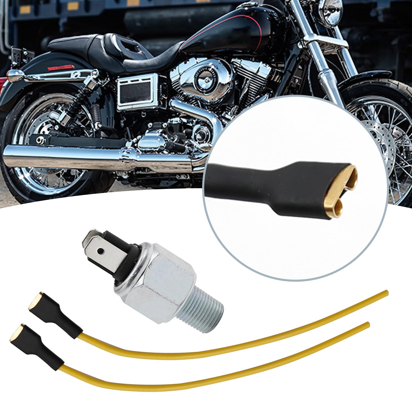Vkinman brake switch, durable iron finish, corrosion-resistant design.