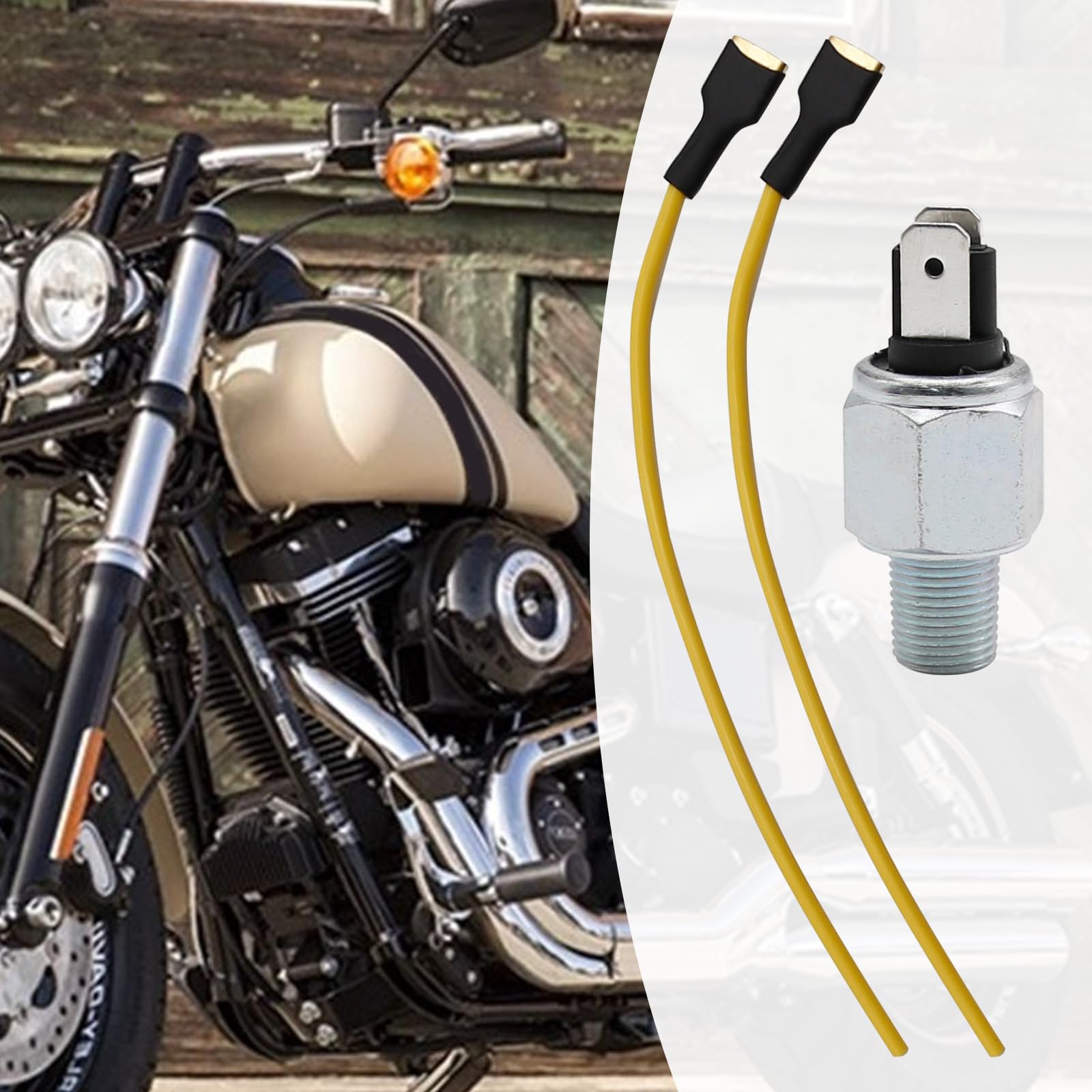 Vkinman brake switch installation on Harley, reliable performance.