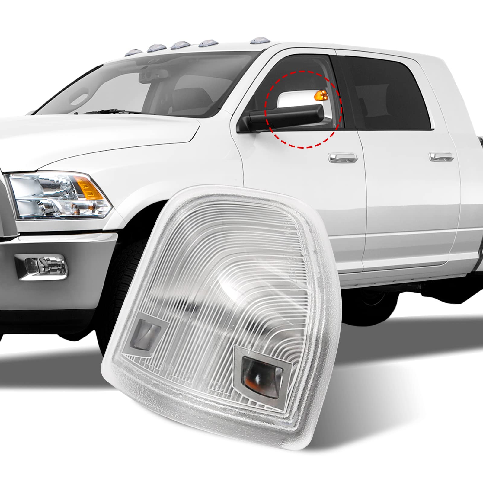 Vkinman Dodge Ram LED side mirror lights for 2010-2018 models