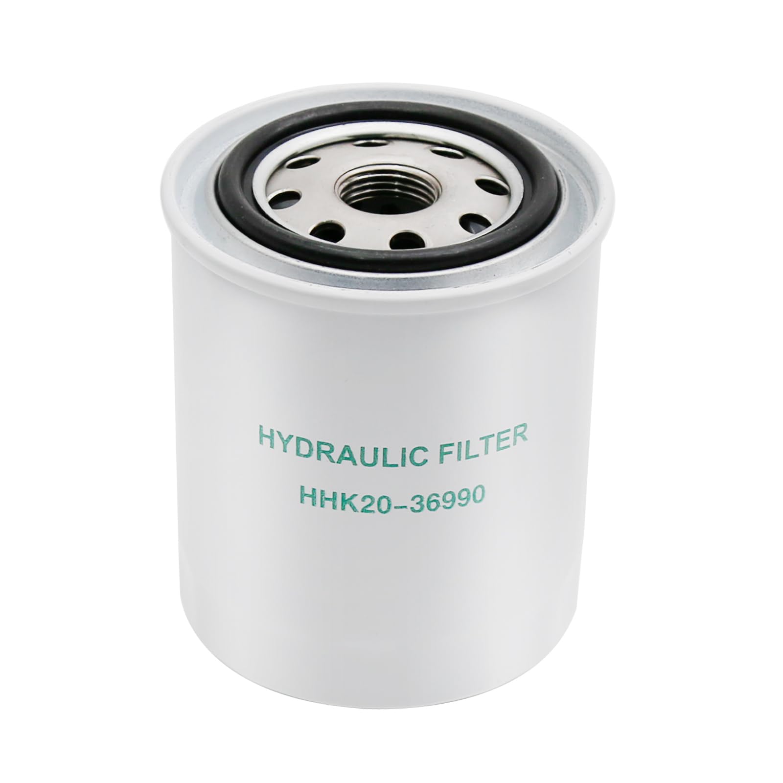 Vkinman HHK20-36990 oil filter close-up for Kubota ZD28, highlighting filtration capability