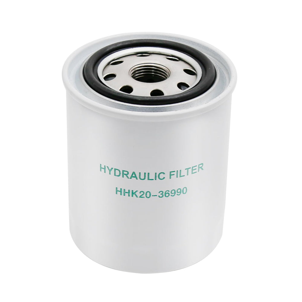 Vkinman HHK20-36990 oil filter close-up for Kubota ZD28, highlighting filtration capability
