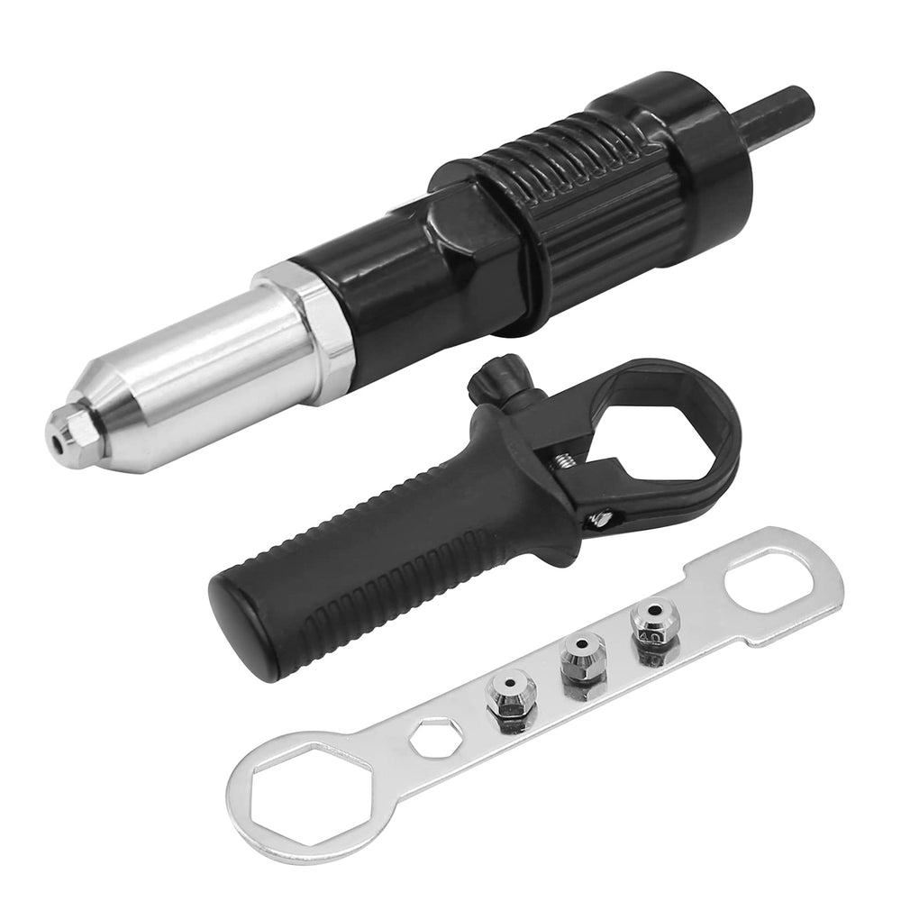 Vkinman Pop Rivet Gun Adapter Kit assembly shown for rivet upgrades and setup