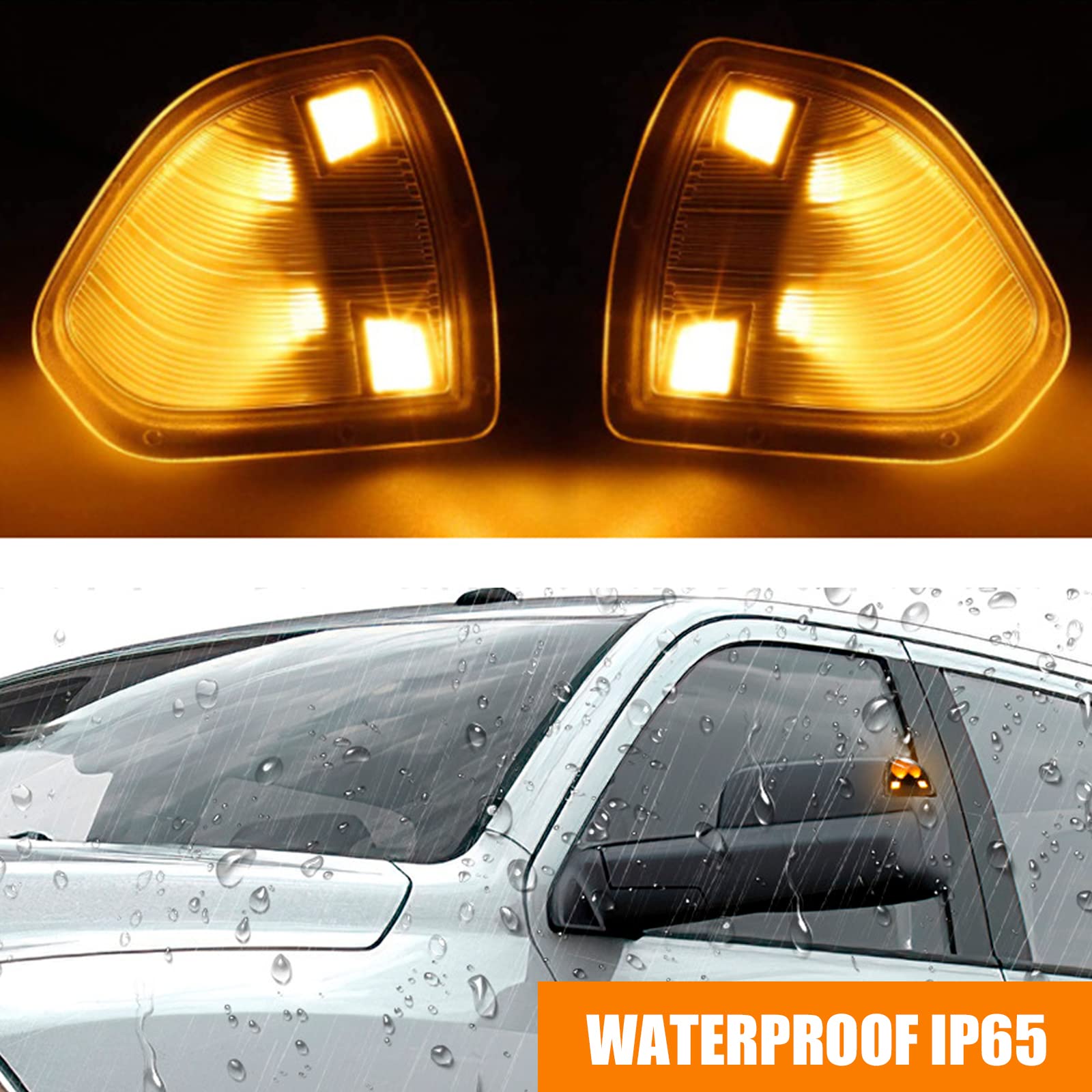 Vkinman right mirror LED turn signal with clear cover improves signaling
