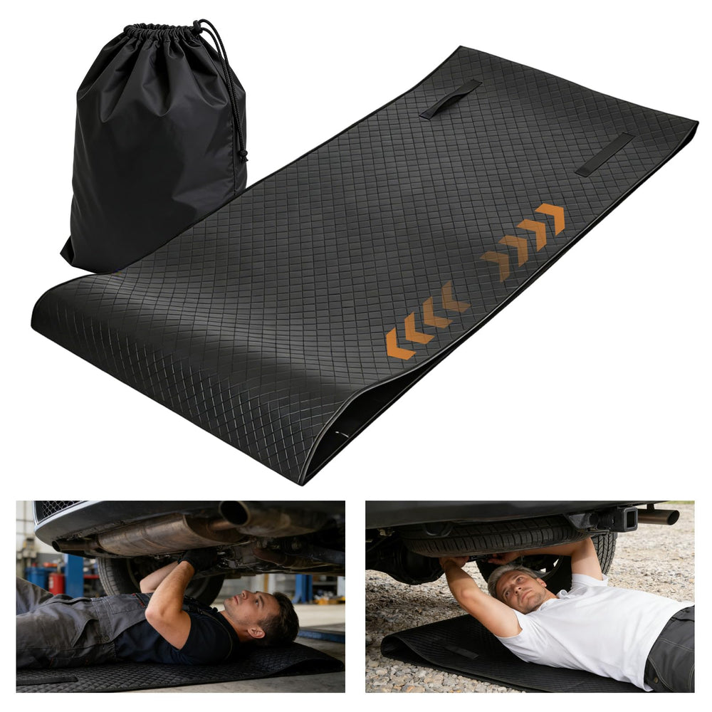 VkkArter Rolling Creeper Mat under car 60x28 enables easy access.