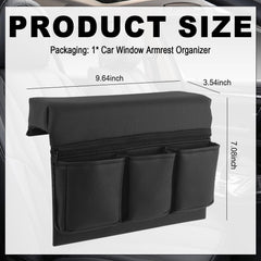 VKQTS armrest storage box with divided compartments keeps small items organized.