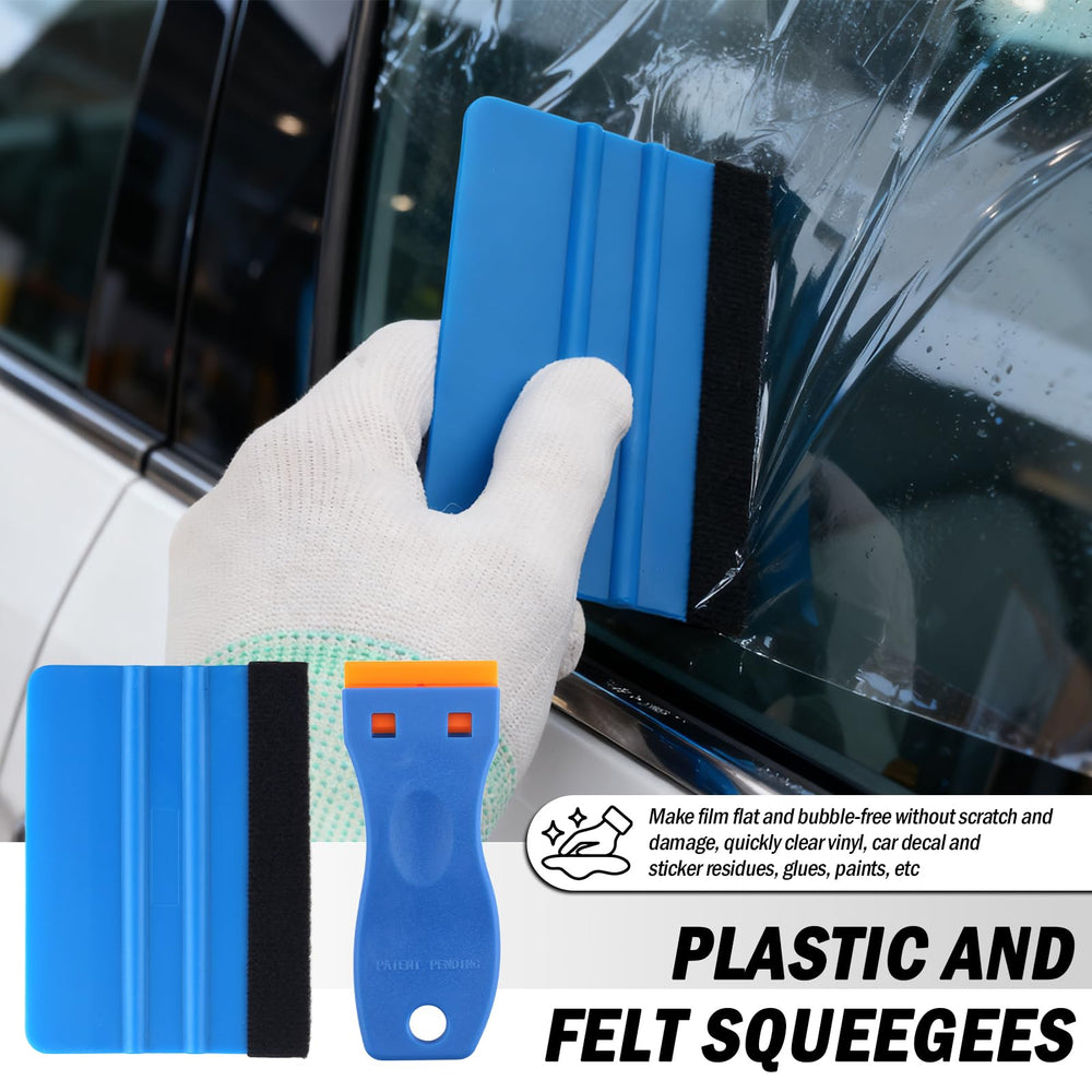 VKQTS felt squeegees gently smooth surfaces to prevent scratches