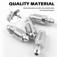 VKQTS high-precision metric and sae bleeders ensure secure brake caliper fit.
