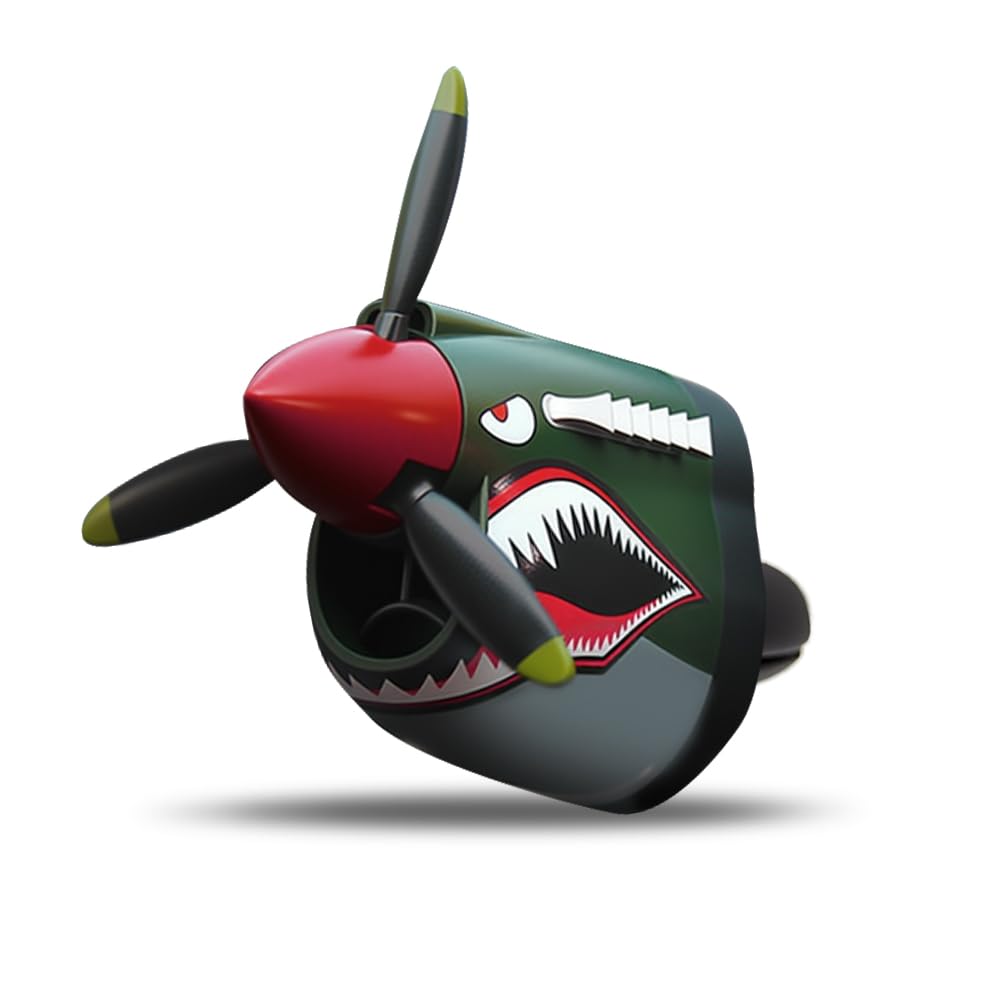 VKQTS P-40 Warhawk shark-nose clip enhances interior aesthetics and aviation vibe