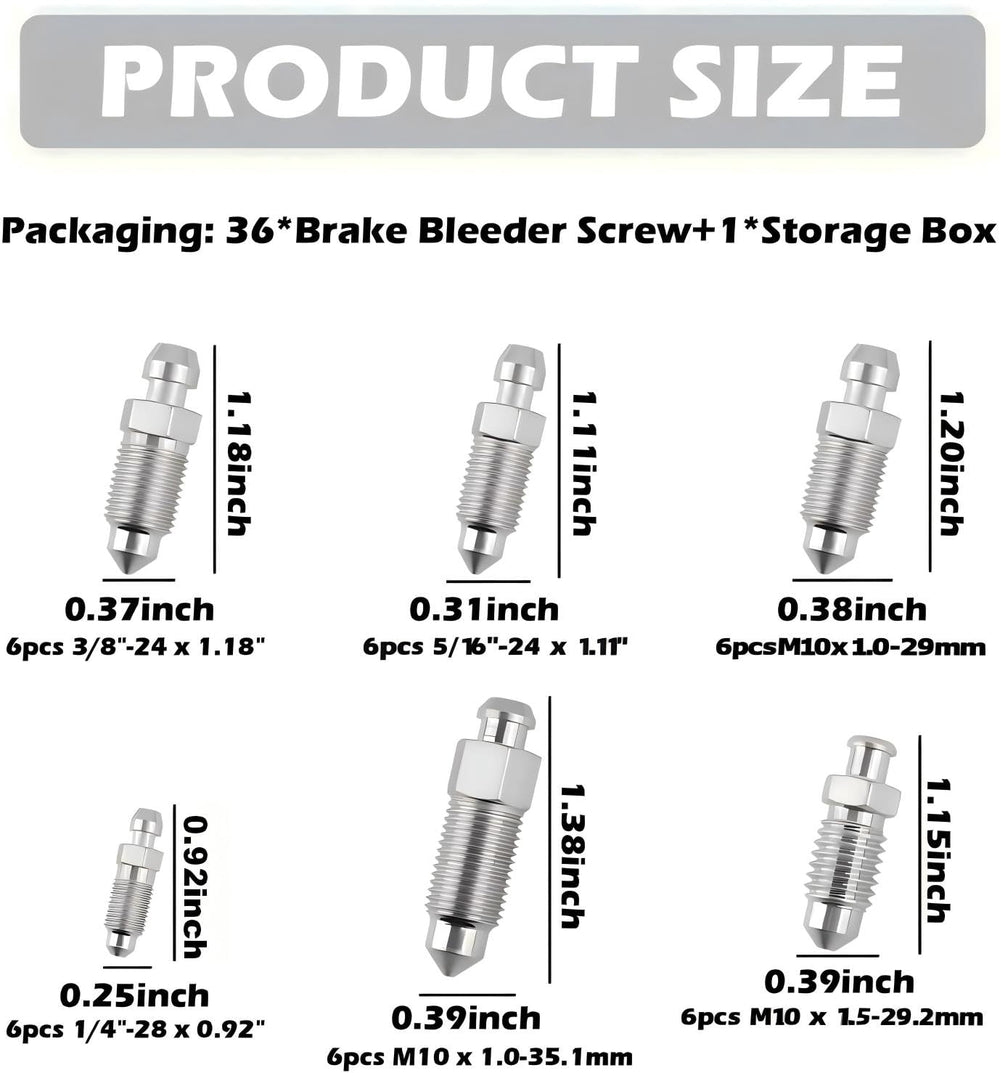 VKQTS six sizes cover SAE and Metric compatibility for brake systems.