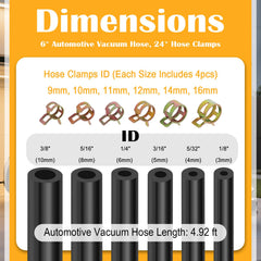 VKQTS vacuum hose 3/8 inch diameter enables high-flow connections and reliable seals.