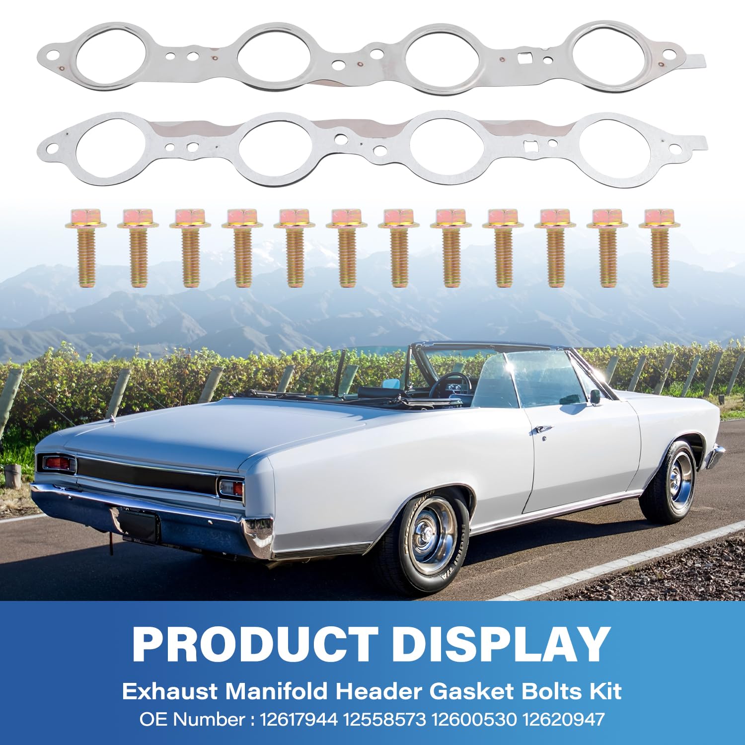 VKVXCLON header gasket with bolts for Escalade, robust OEM‑like fit