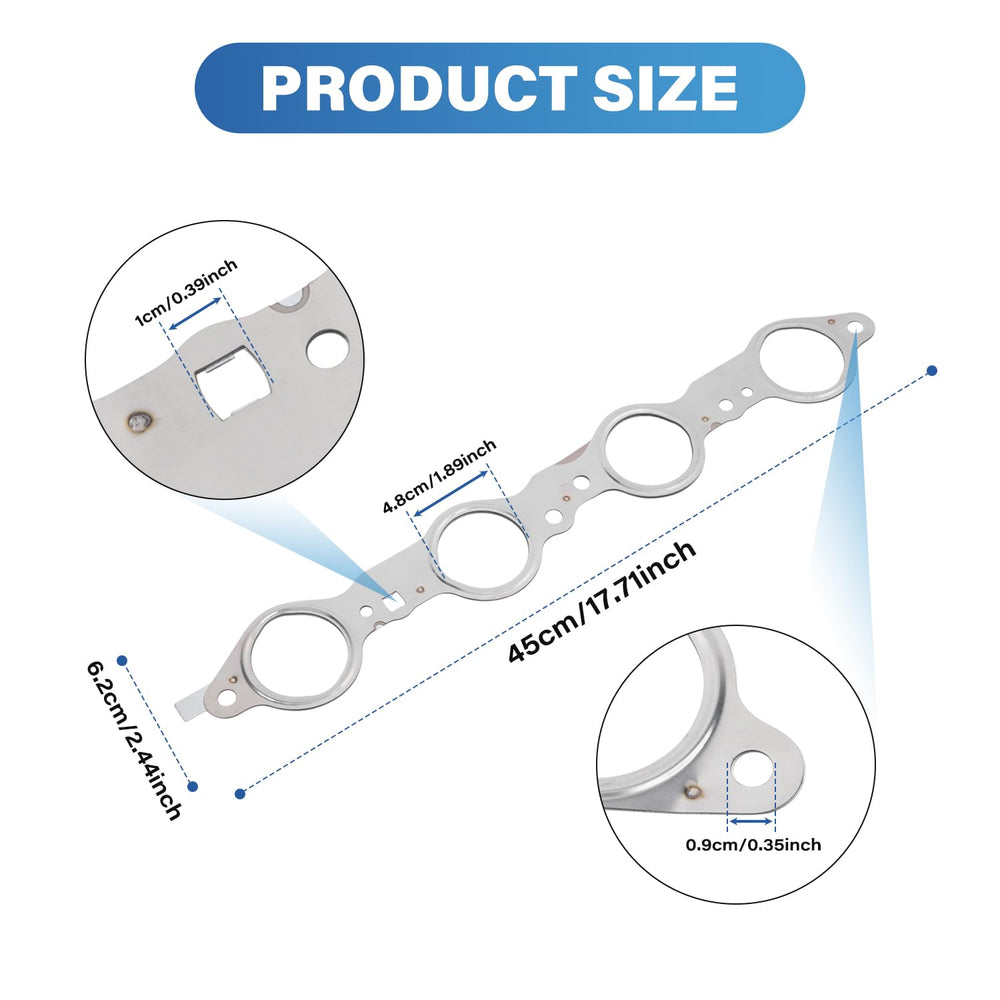 VKVXCLON exhaust gasket with bolts for Sierra, durable under heat