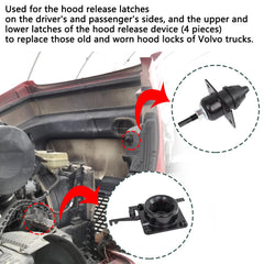 VKVXCLON hood-release latch packaging image shows a complete four-piece kit.