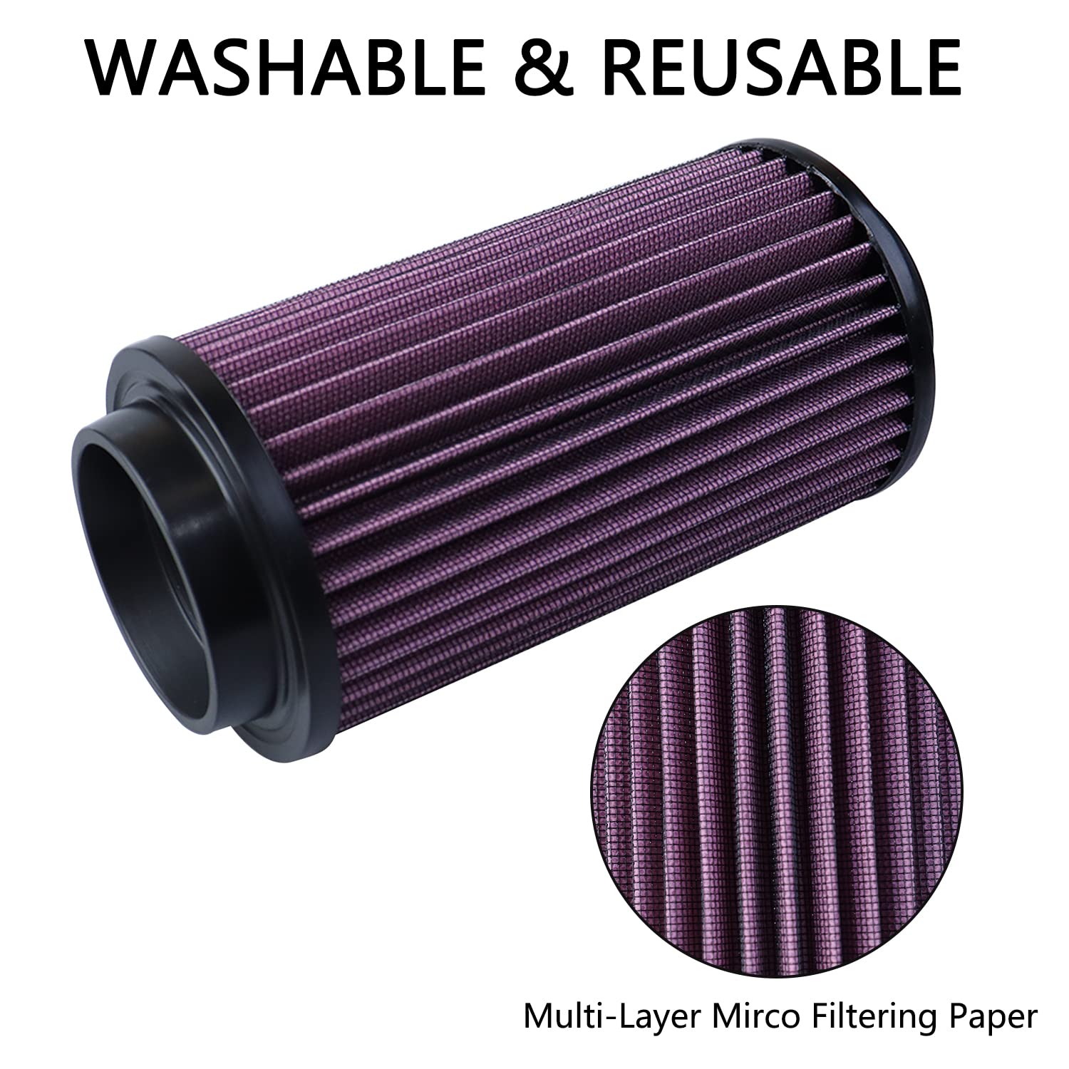 VKVXCLON PL1003 filter catching dust on rugged trails to protect the engine