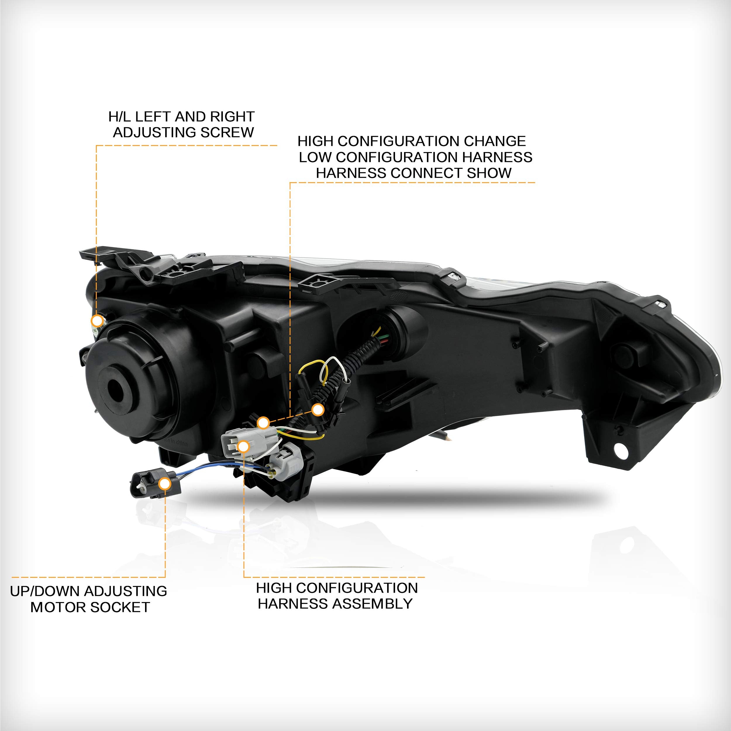 VLAND headlight assembly plug-and-play setup for easy upgrade.
