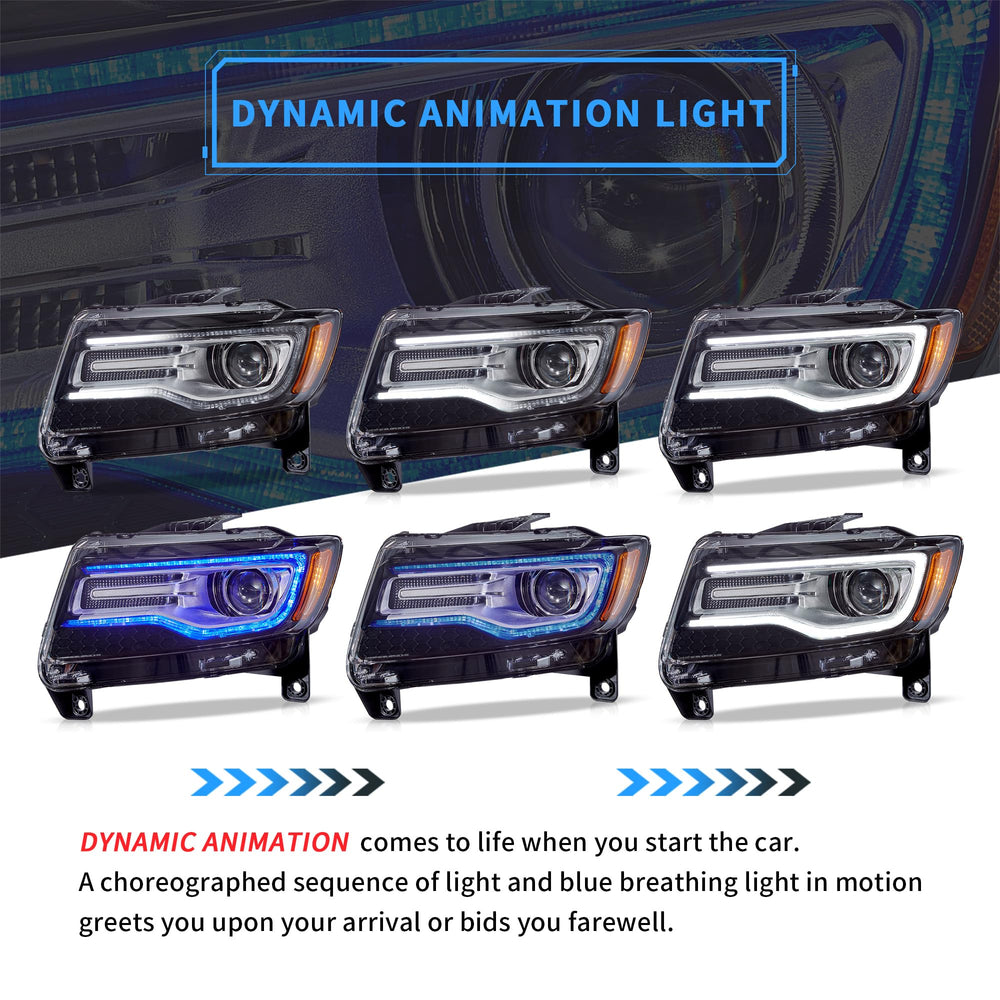 VLAND Cherokee WK2 blue breathing light for distinctive daytime/night appeal