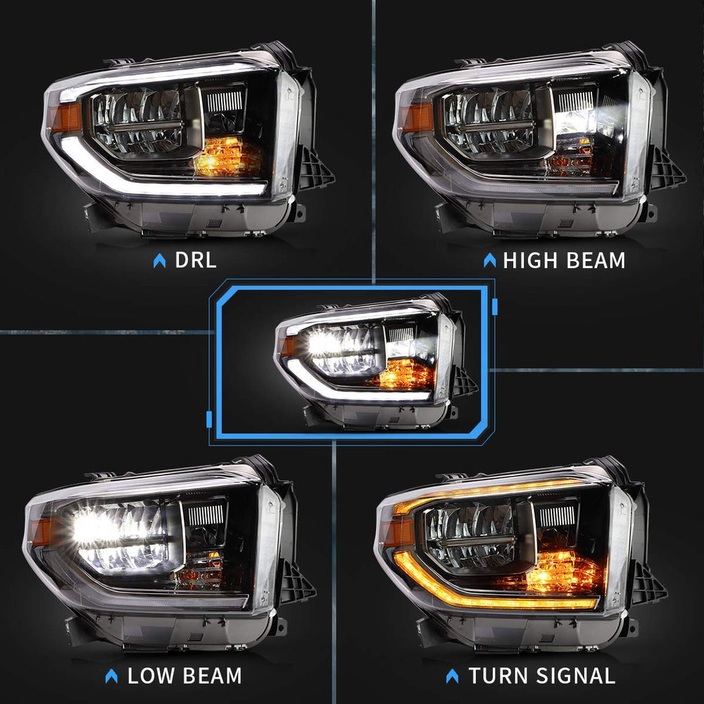 VLAND driver-side chrome headlight for Tundra enhances plug-and-play upgrade