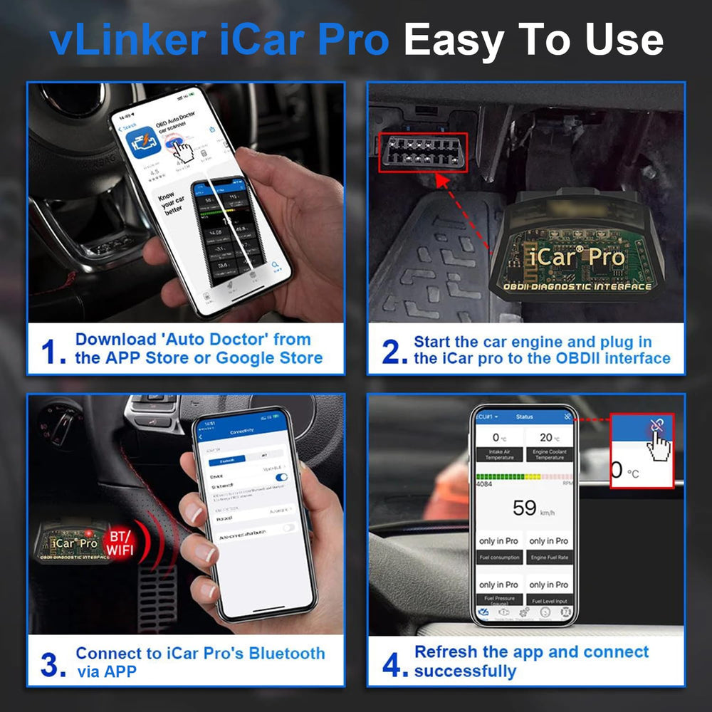 vLinker iCar Pro Mini supports petrol and light diesel vehicles