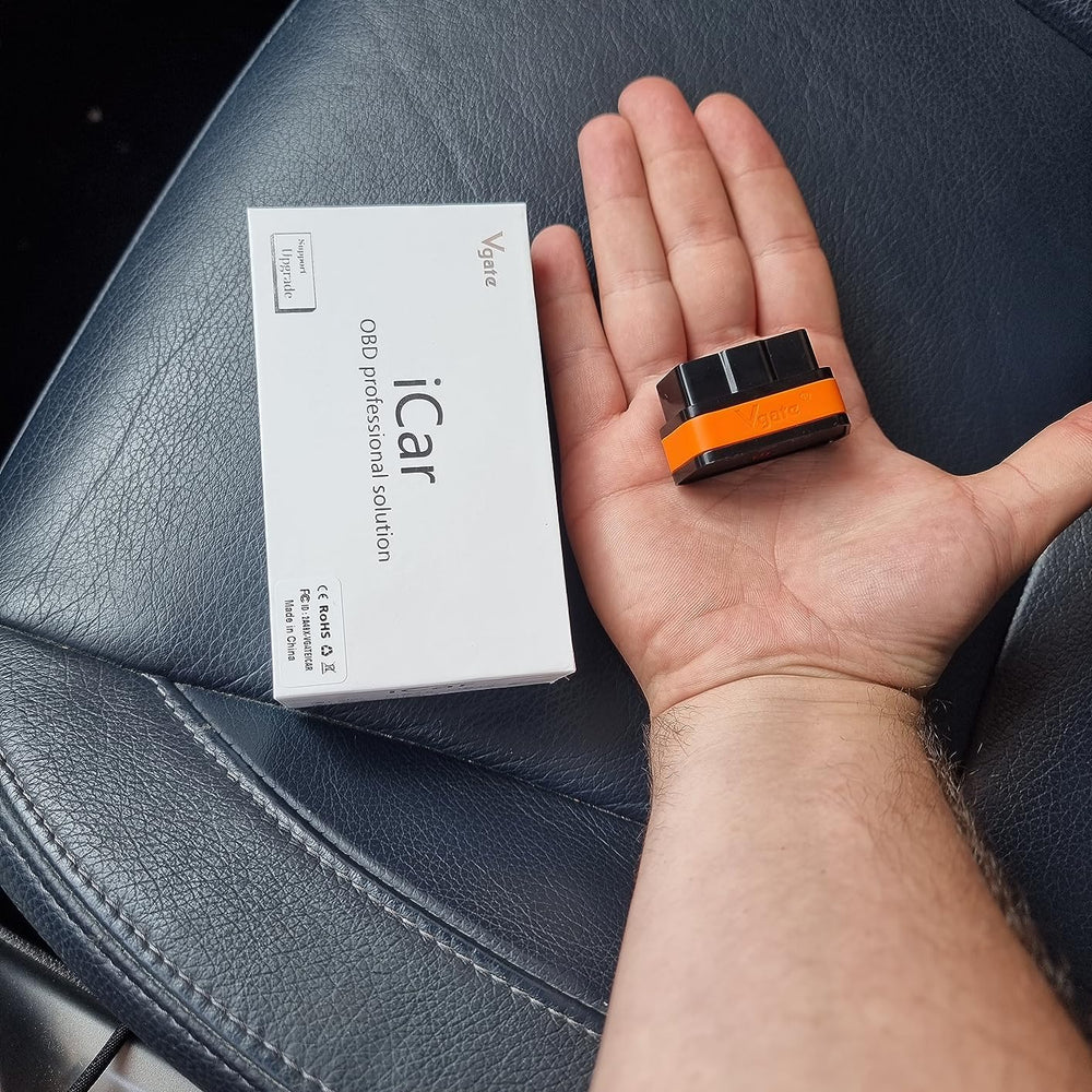 vLinker iCar2 compact design fits in a glove box for quick checks