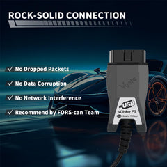 vLinker VGATE FS USB HS-CAN and MS-CAN auto-switch keeps networks separate.