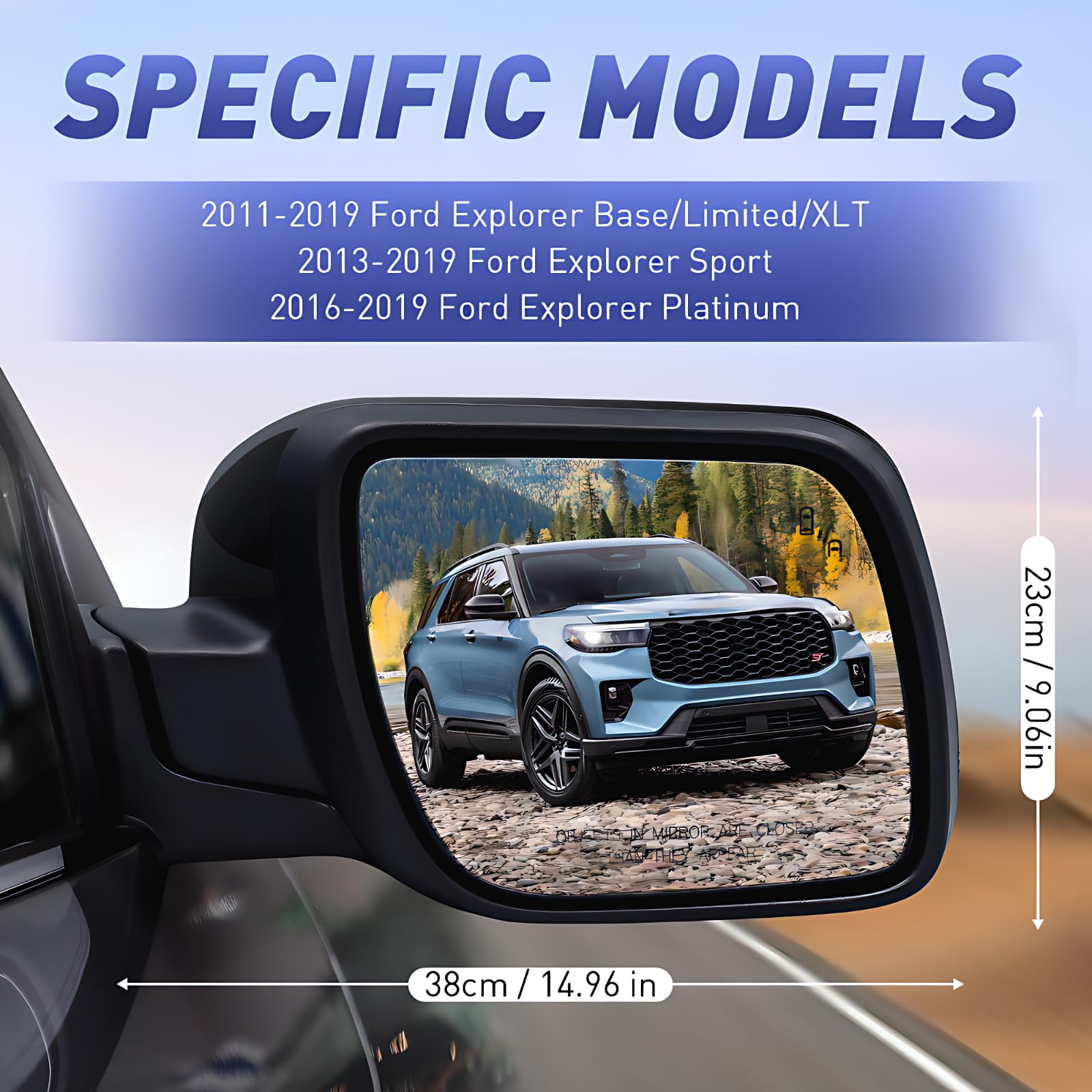 VMDCcdz right side mirror angled view highlights aerodynamic housing and visibility.