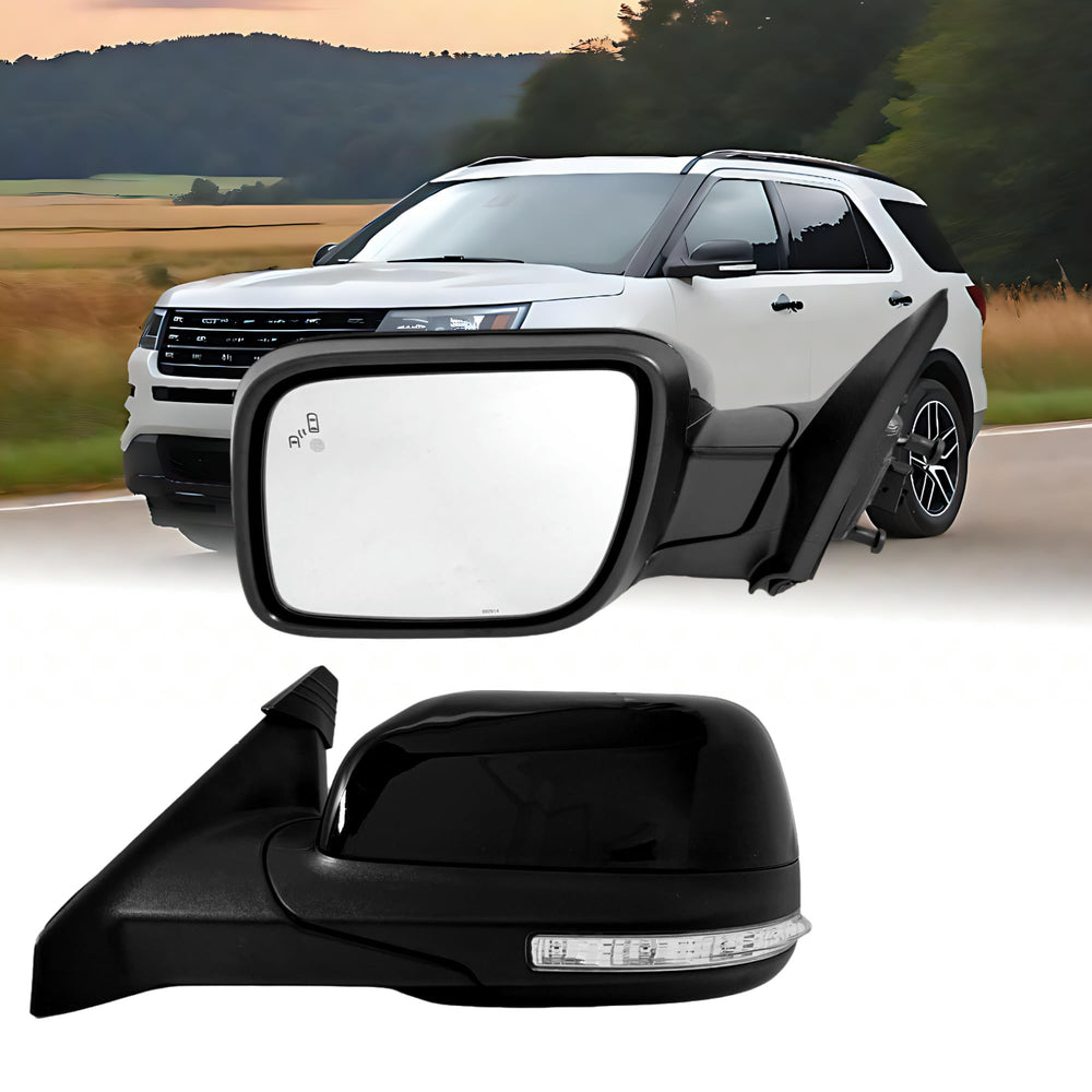 VMDCcdz driver side mirror for Ford Explorer with heated glass for all-season visibility.