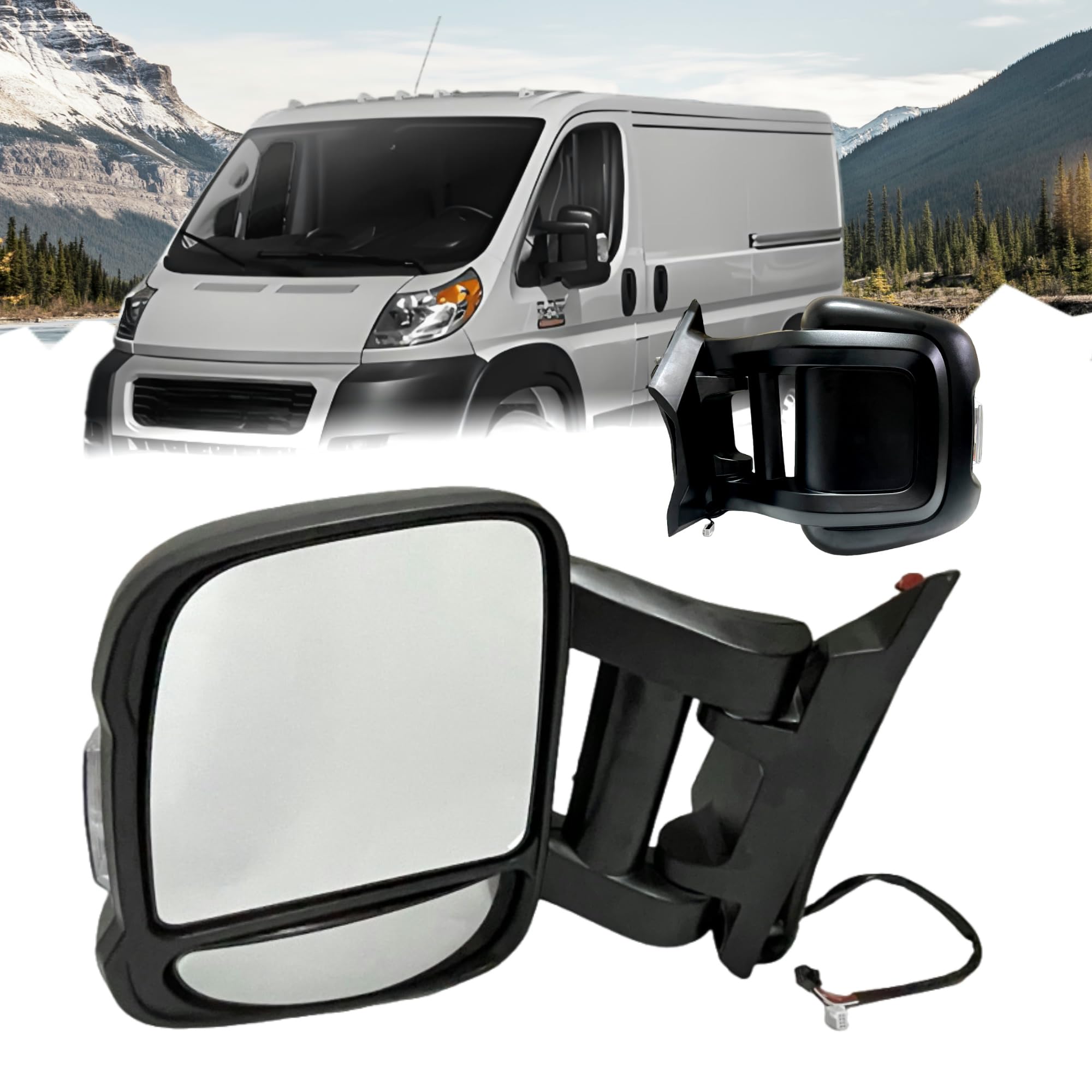 VMDCcdz driver-side mirror for Ram ProMaster enhances left-side visibility for safer parking