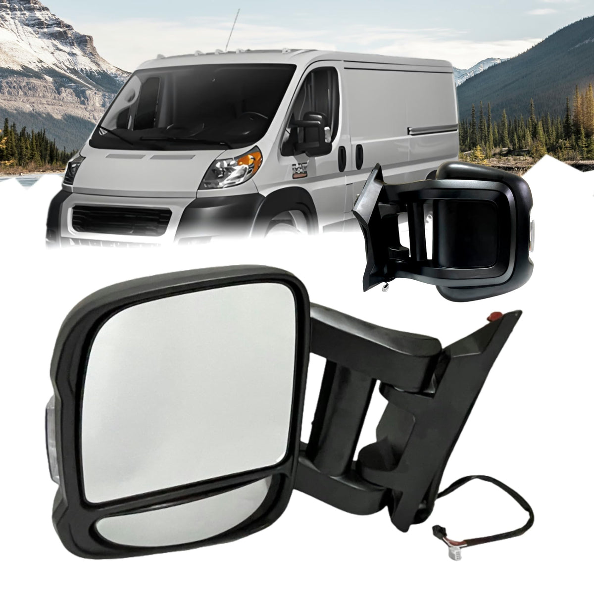 VMDCcdz driver-side mirror for Ram ProMaster enhances left-side visibility for safer parking