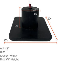 VMDLKB camper dual-port USB outlet close-up in black finish.
