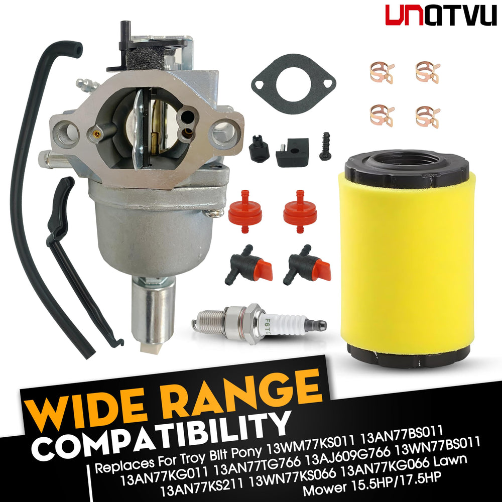 VNATVU carburetor on 42-inch pony setup demonstrating easy replacement.