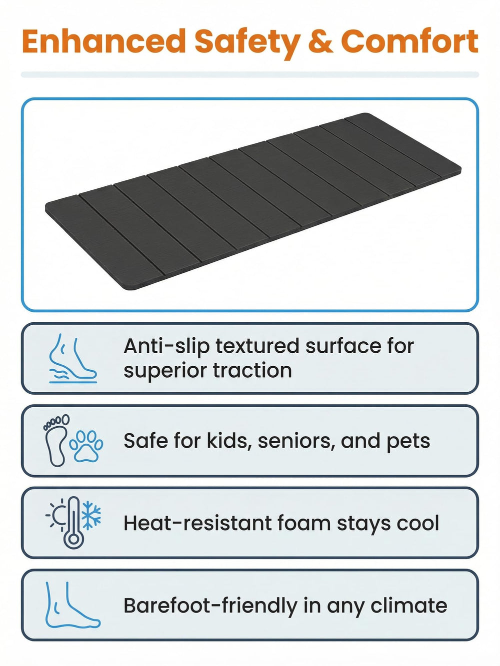 Vnivxte RV Step Covers peel-and-stick for quick setup.