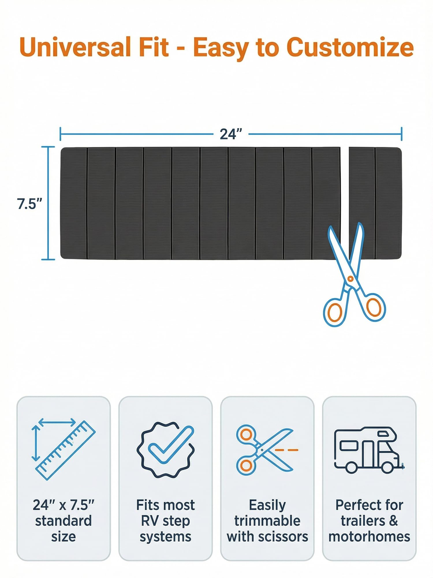 Vnivxte RV Step Covers waterproof and durable for all conditions.