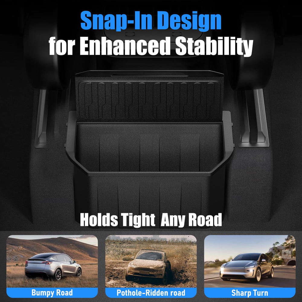 Vnkesno Model Y backseat organizer frees legroom for passengers.