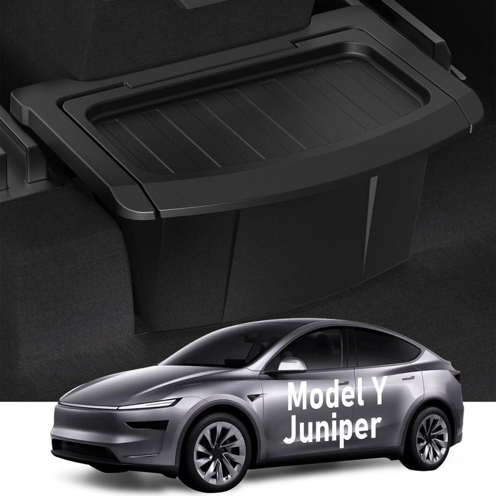 Vnkesno rear center console organizer for Model Y Juniper fits perfectly and enhances backseat organization.