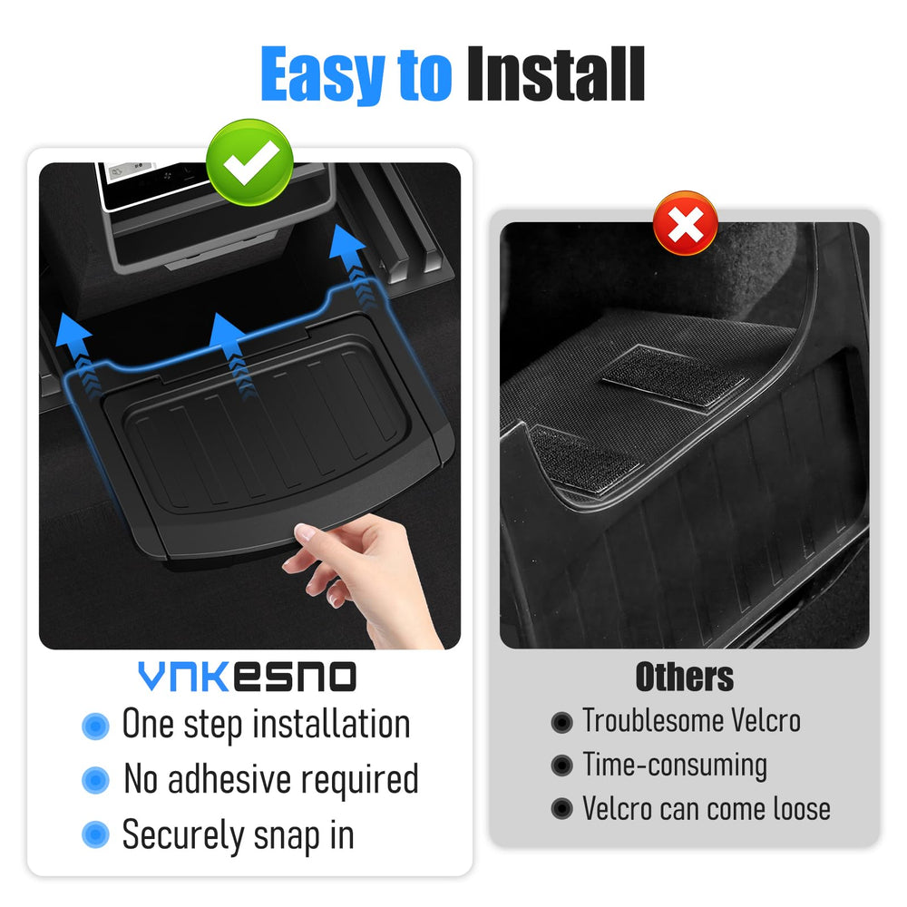 Vnkesno snap-in installation for Model Y Juniper requires no tools.