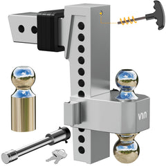 VNN 10 inch drop hitch in a 2.5 inch receiver ready for stable towing